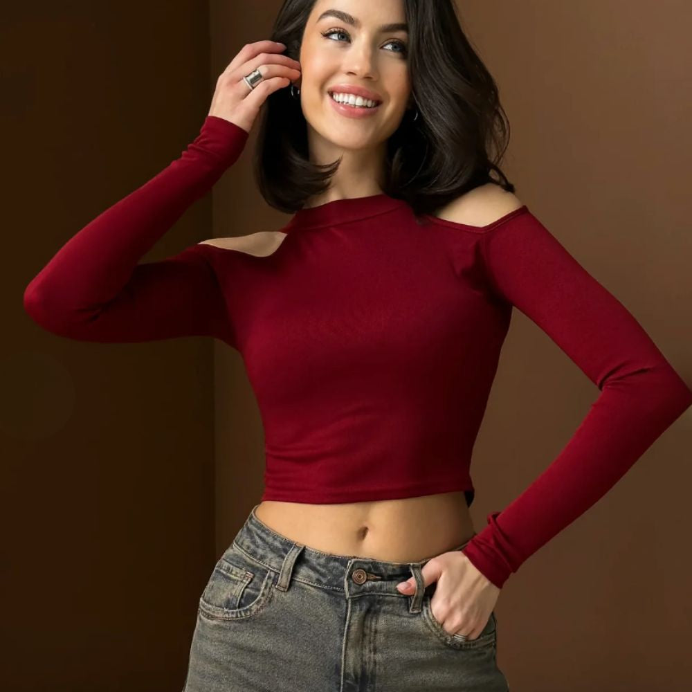 Top Épaules Dénudées – Coupe Sexy Chic & Silhouette Sculptée