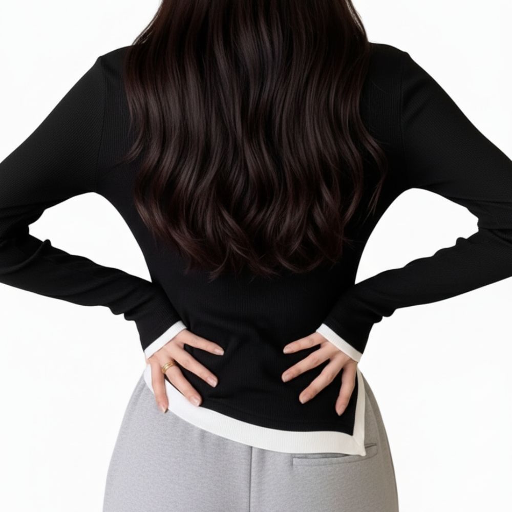 Top Contrasté – Coupe Cintrée Élégante