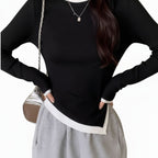 Top Contrasté – Coupe Cintrée Élégante