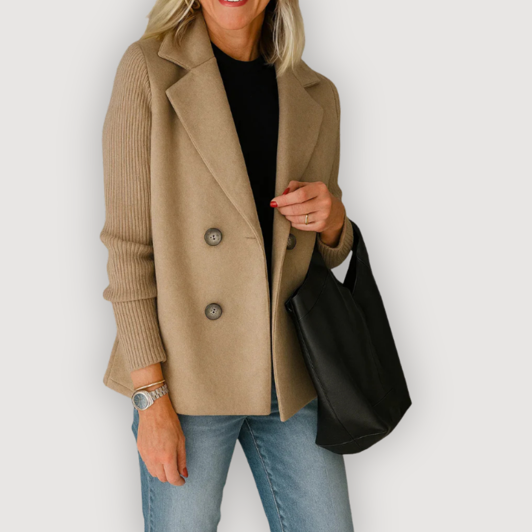 ELORA – BLAZER ÉLÉGANT À MANCHES CÔTELÉES