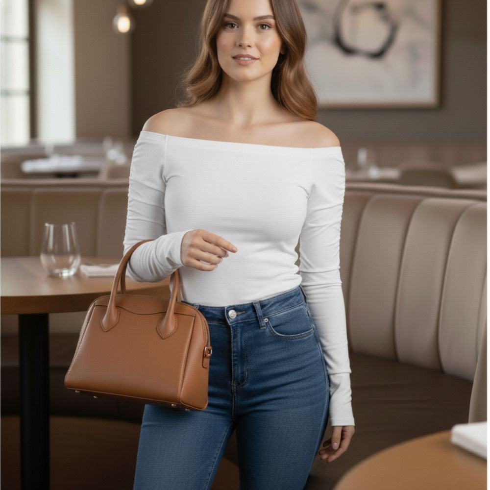 Top Blanc Drapé Élégant