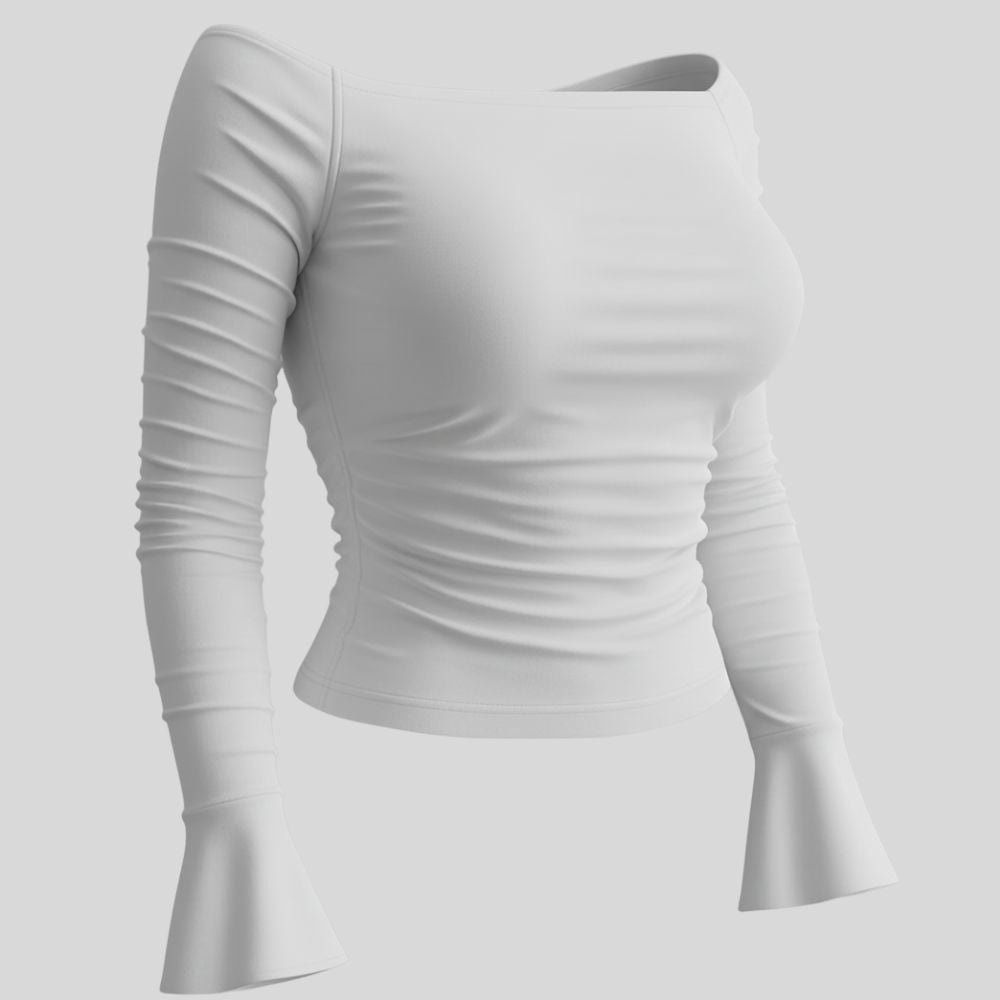 Top Blanc Drapé Élégant