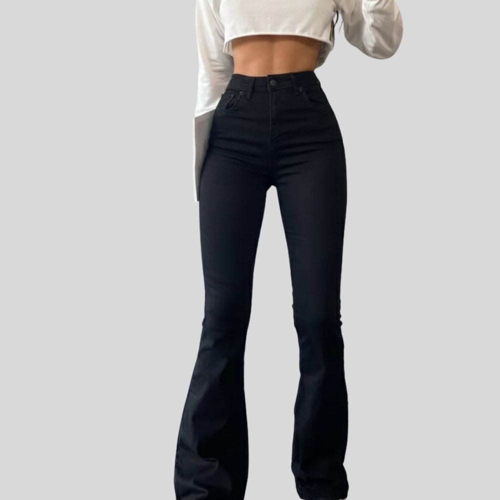 Jean Évasé Taille Haute – Effet Élancé & Style Moderne